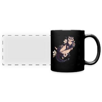 Loutre de mer - Mug panoramique uni - noir - Devant