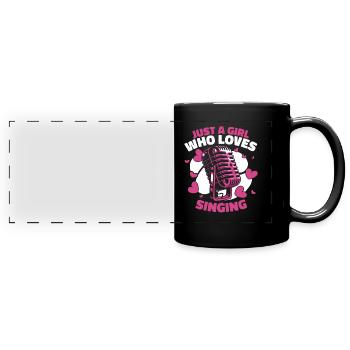Chanteur de musique vocale chantant - Mug panoramique uni - noir - Devant