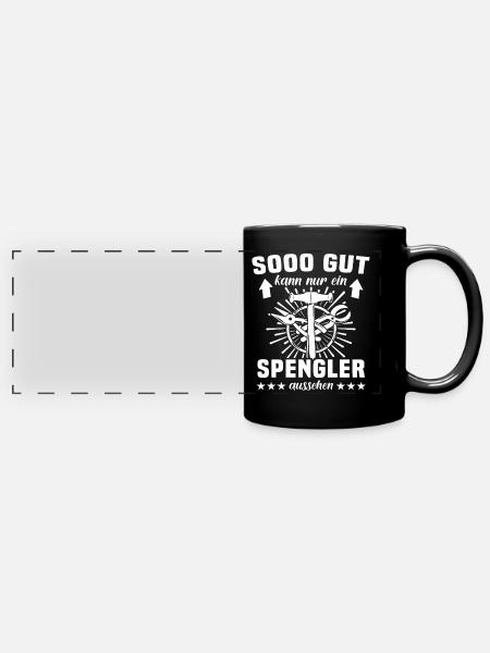 Spengler Beruf Karosseriespengler Sprüche - Panorama-Tasse farbig - Schwarz