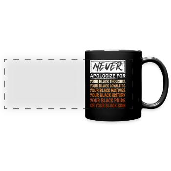Blacknificient Afro fier couleur de peau foncée Afrique - Mug panoramique uni - noir - Devant