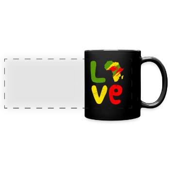 Africa Love Africa Love Africa - Full Colour Panoramic Mug - black - Front