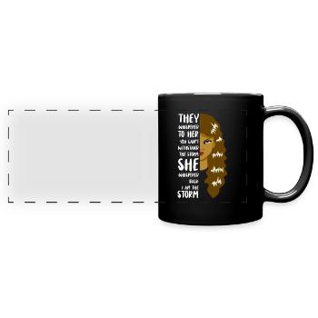 Strong Women Black History African Woman - Full Colour Panoramic Mug - black - Front