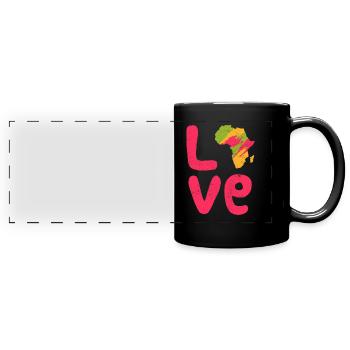 Africa Love Africa Love Africa - Full Colour Panoramic Mug - black - Front