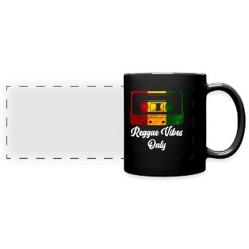 Reggae Vibes Only Reggae Afro - Panorama-Tasse farbig - Schwarz - Vorne