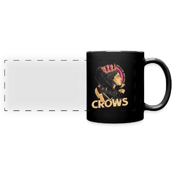 Raven Crow Crow Bird Animal - Full Colour Panoramic Mug - black - Front