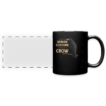 Raven Crow Crow Bird Animal - Full Colour Panoramic Mug - black - Front
