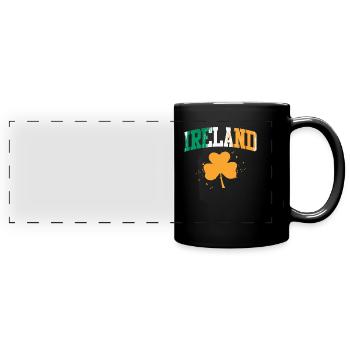 Ireland Clover Irish St. Patrick's Day - Full Colour Panoramic Mug - black - Front