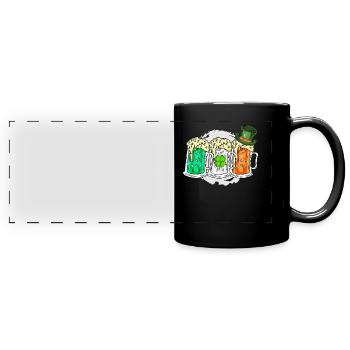 Ireland Beer Irish St. Patrick's Day - Full Colour Panoramic Mug - black - Front
