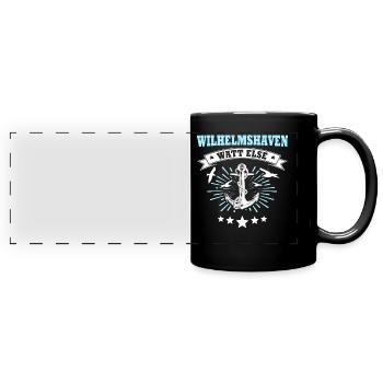 Wilhelmshavener Wilhelmshaven - Panorama-Tasse farbig - Schwarz - Vorne