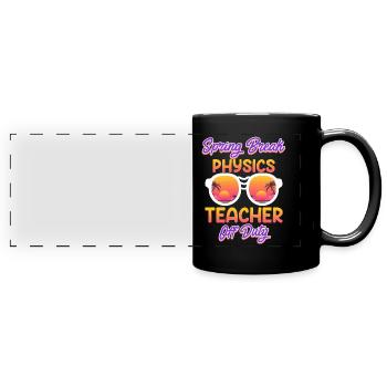 Professeur en congé Physiklehrer Physik Lehrer - Mug panoramique uni - noir - Devant