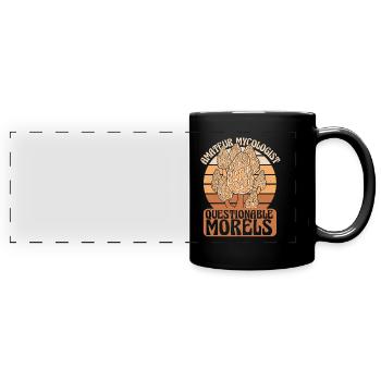 Pilz Pilze Funghi Champignon - Panorama-Tasse farbig - Schwarz - Vorne