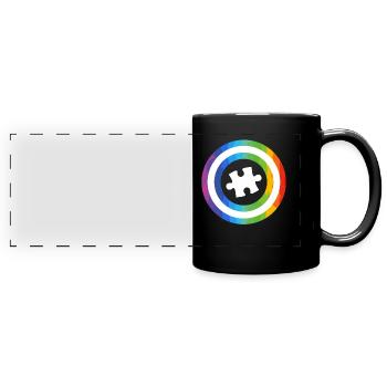 Autism Diversity Autistic Consciousness - Full Colour Panoramic Mug - black - Front