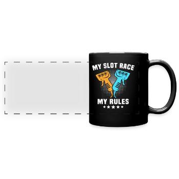 Slot Car Racing Slotrace - Panorama-Tasse farbig - Schwarz - Vorne