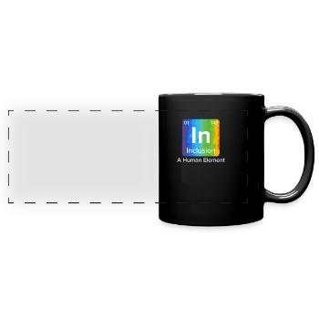 Inklusion Solidarität Mitgefühl für handicap - Panorama-Tasse farbig - Schwarz - Vorne