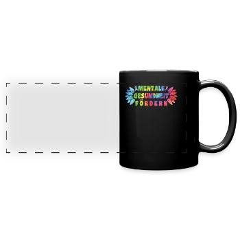 La santé mentale favorise l’estime de soi mentalement - Mug panoramique uni - noir - Devant