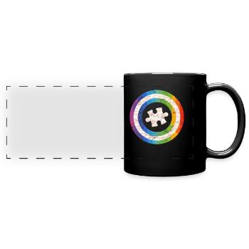 Autism Diversity Autistic Consciousness - Full Colour Panoramic Mug - black - Front