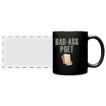 Bad-ass Poets Poésie et poèmes Poète - Mug panoramique uni - noir - Devant