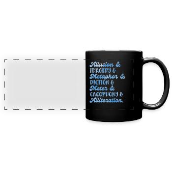 Amateurs de lecture de rats de bibliothèque - Mug panoramique uni - noir - Devant