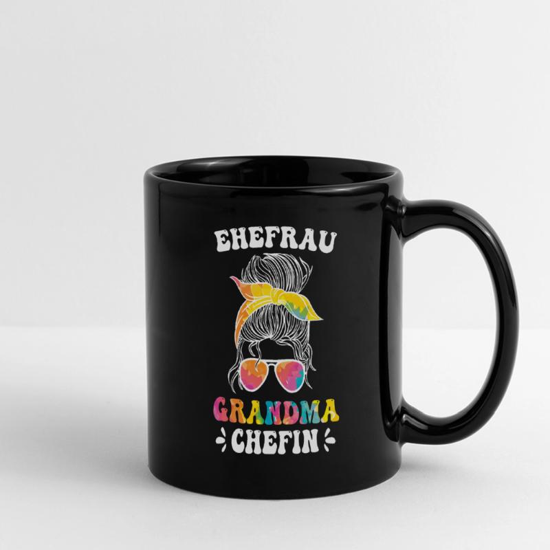 Oma Chefin Großmutter Muttertag Granny Ehefrau Panorama-Tasse farbig