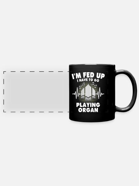 Kirchenorganist Organist - Panorama-Tasse farbig - Schwarz