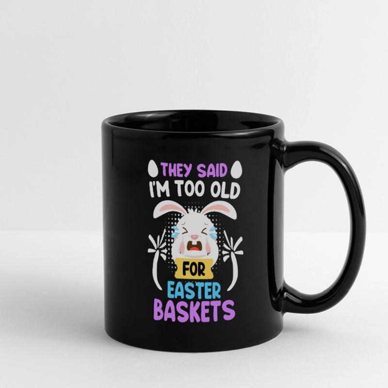 Easter Bunny Easter Basket Bunny Easter Eggs Full Colour Panoramic Mug