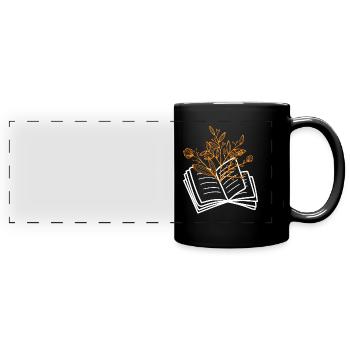 Amateurs de livres Buchblume Amateurs de lecture - Mug panoramique uni - noir - Devant