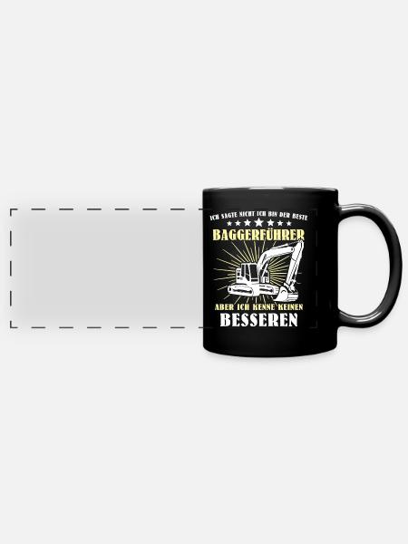 Baggerfuehrer Baggerfahrer - Panorama-Tasse farbig - Schwarz