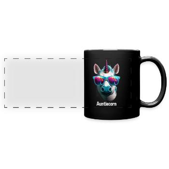 Tante Licorne Licorne Fan Licorne Tantes - Mug panoramique uni - noir - Devant