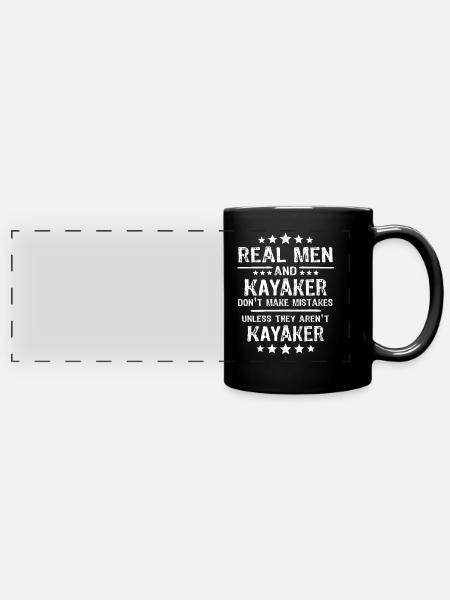 Kayaking Kayaker - Panorama-Tasse farbig - Schwarz