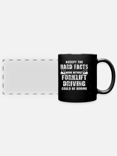 Staplerfahrer Stapler - Panorama-Tasse farbig - Schwarz