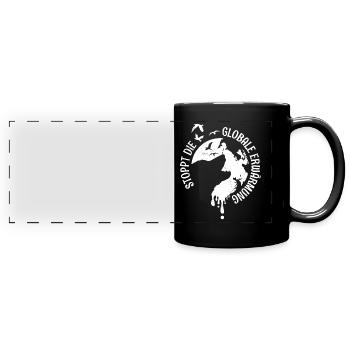Stop global warming - Full Colour Panoramic Mug - black - Front