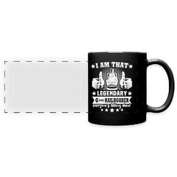 Garden Railway Legend G Gauge - Full Colour Panoramic Mug - black - Front