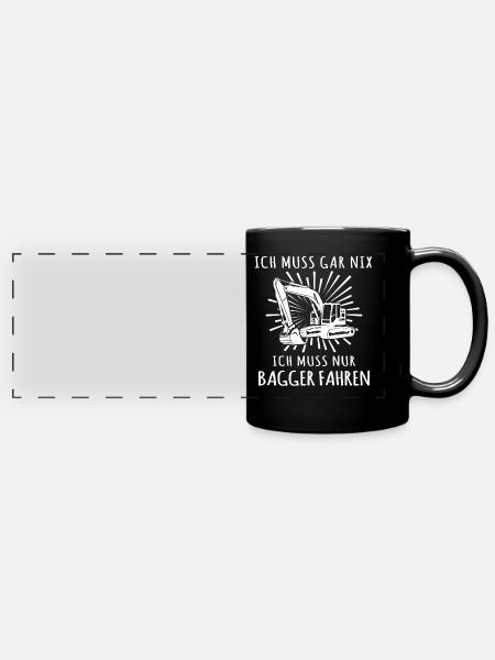 Baggerfuehrer Baggerfahrer - Panorama-Tasse farbig - Schwarz