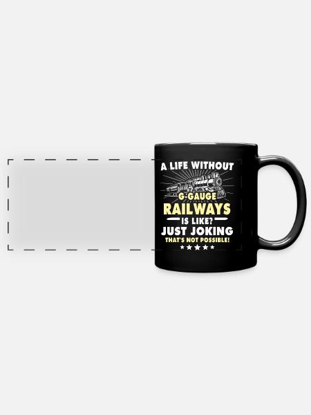 Gartenbahn Modellbahn Spur G - Panorama-Tasse farbig - Schwarz