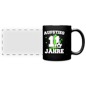 Geschenk 11 Jahre Geburtstagskind - Panorama-Tasse farbig - Schwarz - Vorne