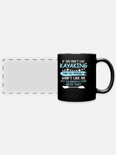 Kayaking - Panorama-Tasse farbig - Schwarz