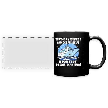 Anniversaire de croisière - Mug panoramique uni - noir - Devant