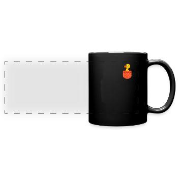 Chemise canard canard canard éventail canard oiseaux canards canards - Mug panoramique uni - noir - Devant