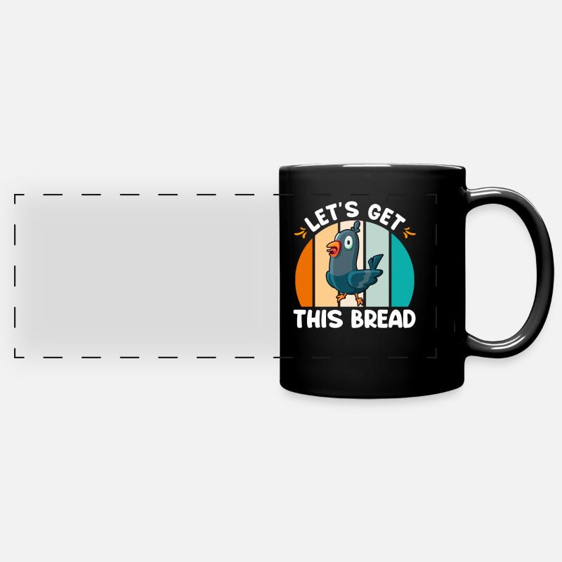 Tauben Let´s get this Bread Taubenliebhaber - Panorama-Tasse farbig - Schwarz