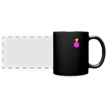 Chemise canard canard canard éventail canard oiseaux canards canards - Mug panoramique uni - noir - Devant