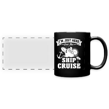 Kreuzfahrt Kreuzfahrtreise Kreuzfahrtschiff - Panorama-Tasse farbig - Schwarz - Vorne