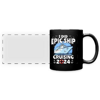 Croisière 2024 Navire de croisière - Mug panoramique uni - noir - Devant