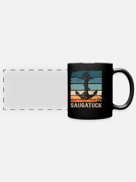 Saugatuck Michigan - Panorama-Tasse farbig - Schwarz