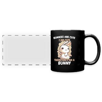 Lapin Lapin Animal Lapin - Mug panoramique uni - noir - Devant