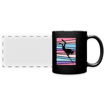 Spearfisher, Fish Hunting, Harpoons, Dive, Fisherman - Full Colour Panoramic Mug - black - Front