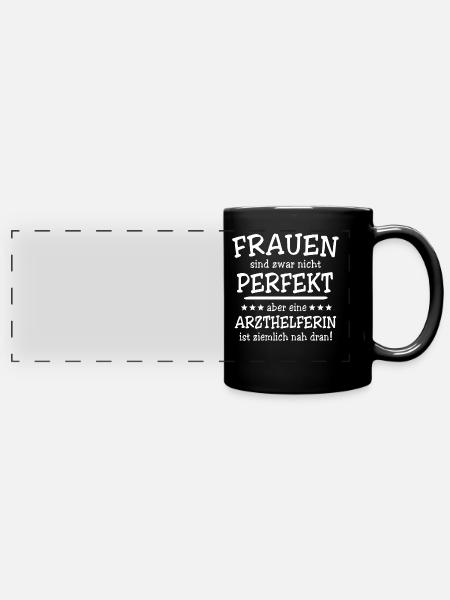 Arzthelferin Geschenk - Panorama-Tasse farbig - Schwarz