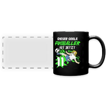 Geschenk 11 Jahre Geburtstagskind - Panorama-Tasse farbig - Schwarz - Vorne
