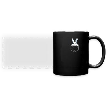 Lapin Lapin Lapin Animal de compagnie - Mug panoramique uni - noir - Devant