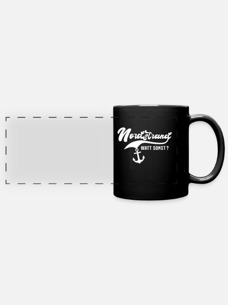 Nordstrand Sprüche - Panorama-Tasse farbig - Schwarz