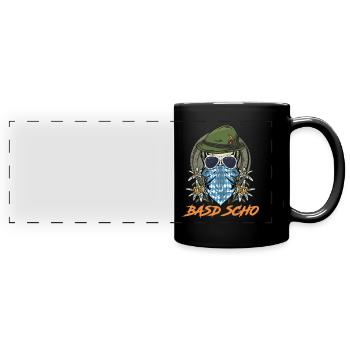 Bayerisch Basd Scho Boarisch München - Full Colour Panoramic Mug - black - Front